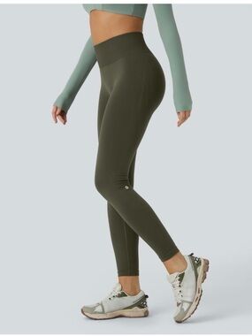 Halara High-Waist Olive Green Performance Leggings